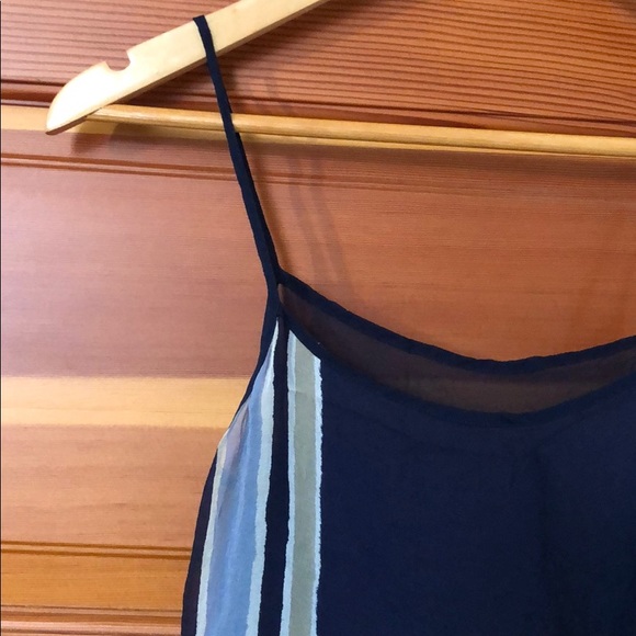 New vintage silk dainty sheer minimal stripe cami - Picture 2 of 6